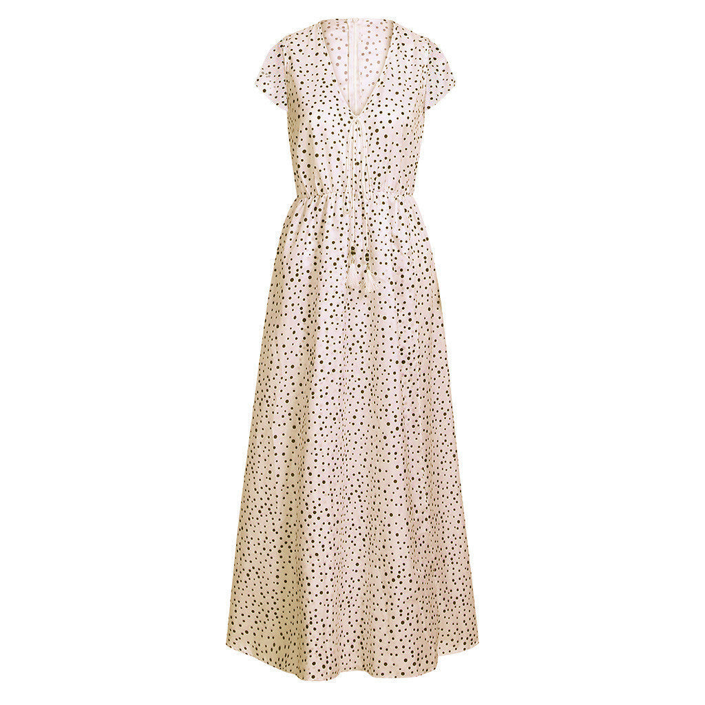 Sunset Dreams Polka Dot Boho Dress