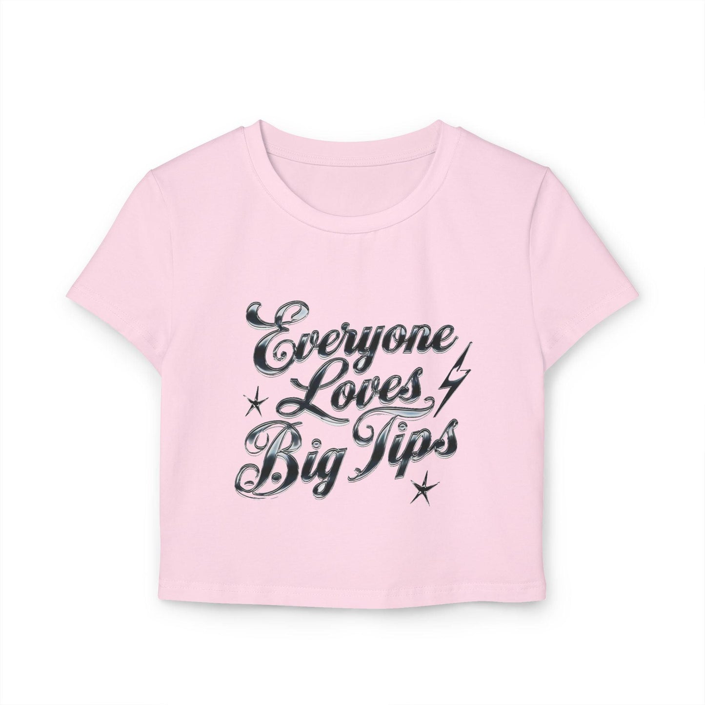 Turn Heads Behind the Bar Womens Baby Tee with Everyone Loves Big Tips - Country in My Heart