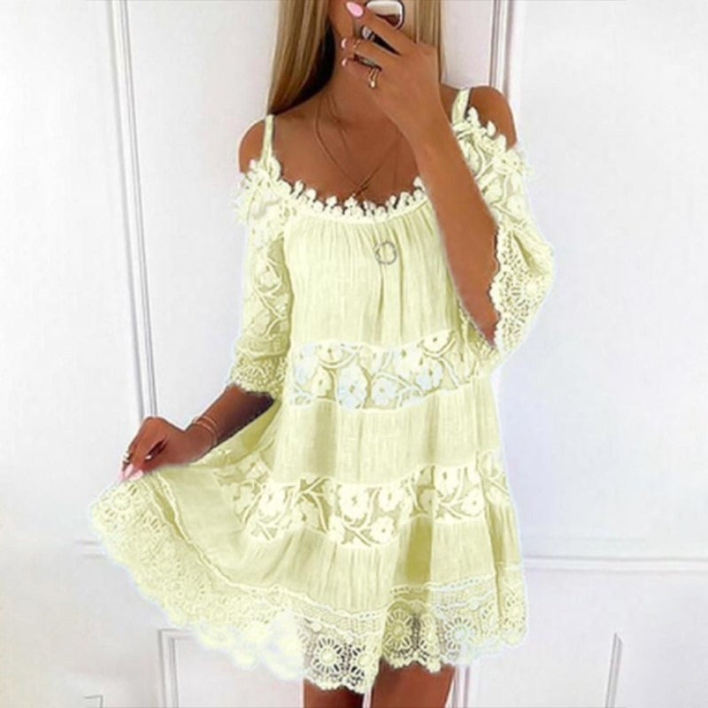 Lace Embrace Summer Sling Dress