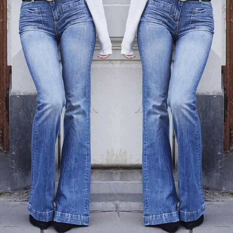 Cowgirl Chic Wide Flare Jeans - Stylish Denim Flare Pants for Trendy Women - Country in My Heart