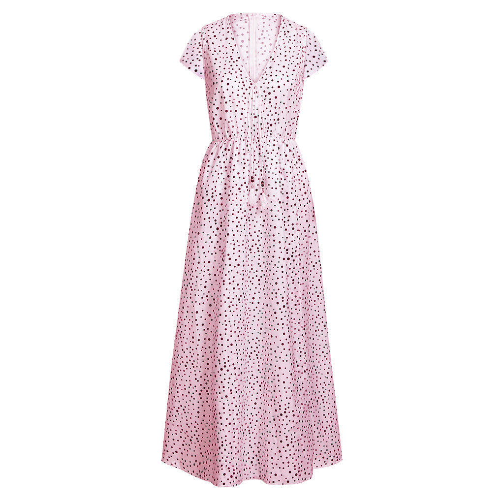 Sunset Dreams Polka Dot Boho Dress