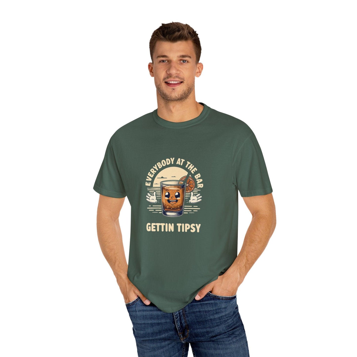 Everybody at the Bar Gettin Tipsy Unisex Garment-Dyed T-Shirt - Country in My Heart