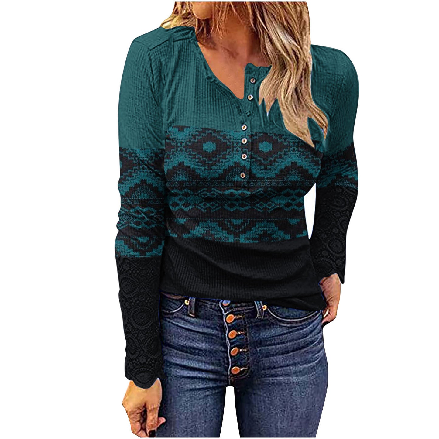 Desert Sunset Cowgirl Knit Top