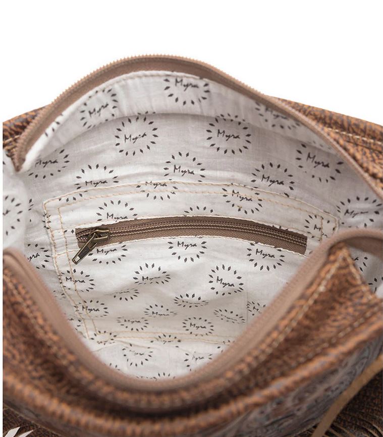 Hand tooled Fringe Bag