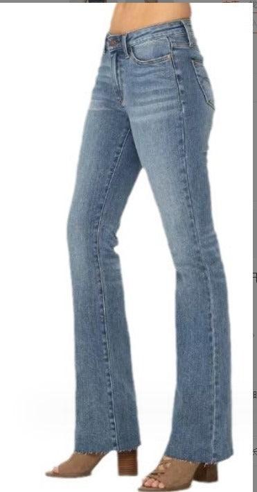 High Waisted Slim Fit Flared Jeans - Country in My Heart