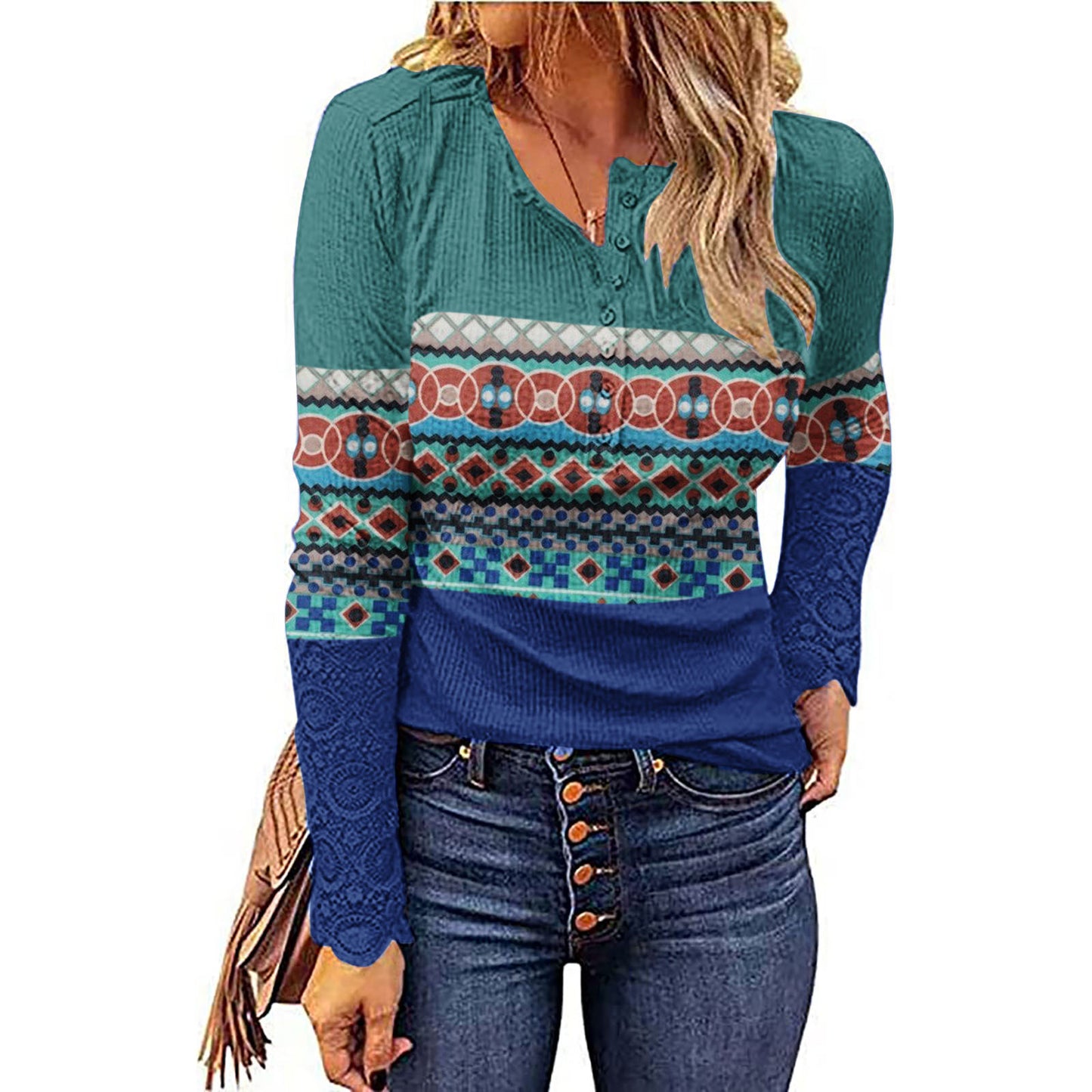 Desert Sunset Cowgirl Knit Top