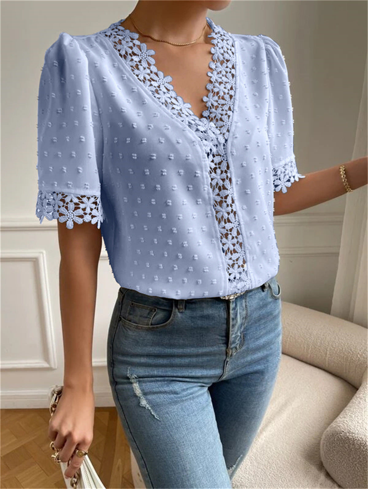 Blossom Lace V-Neck Top