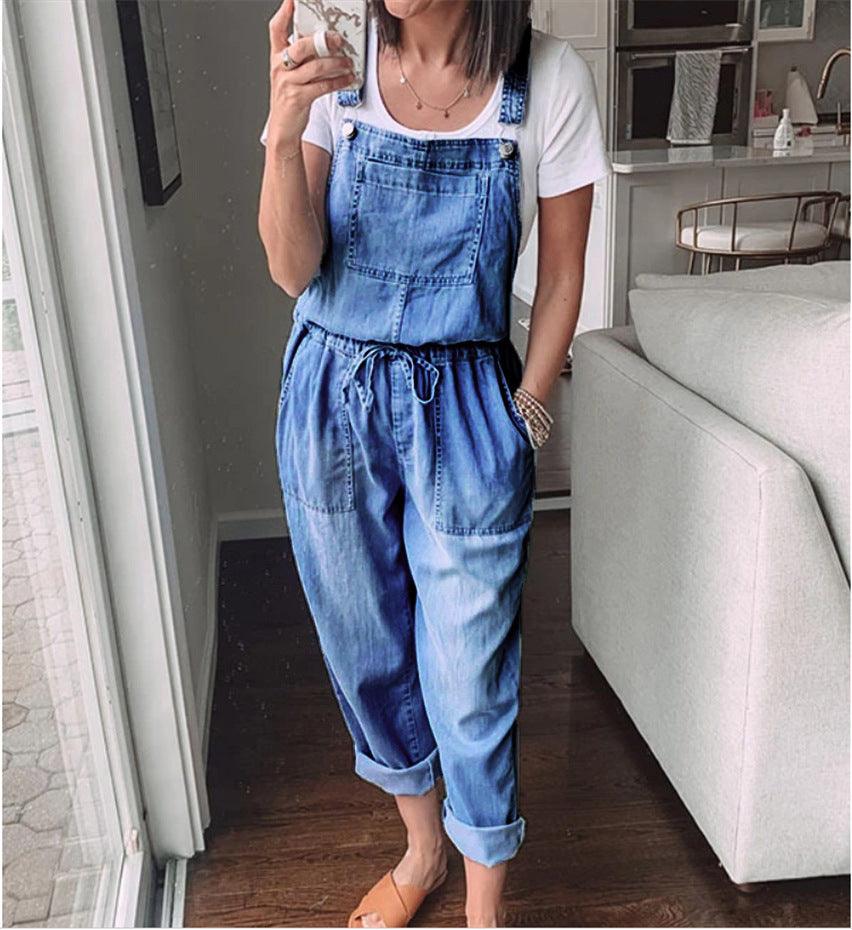 Cowgirl Drawstring Denim Overalls | Comfortable & Stylish for Every Cowgirl - Country in My Heart