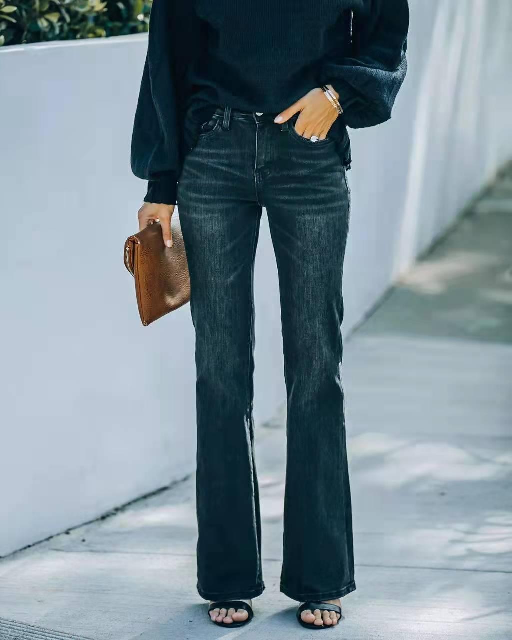 High Waist Black Flare Jeans - Country in My Heart