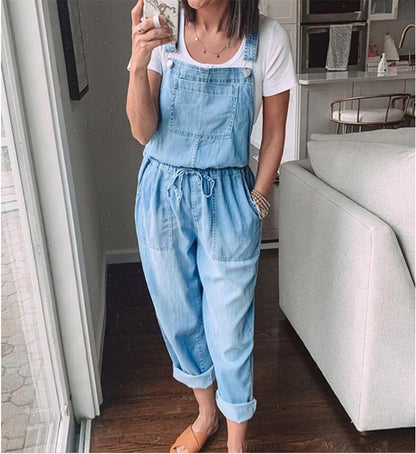 Cowgirl Drawstring Denim Overalls | Comfortable & Stylish for Every Cowgirl - Country in My Heart