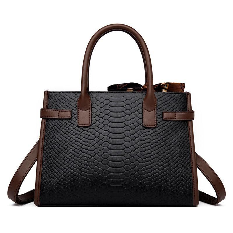 Serpent Luxe Snakeskin Handbag - Elegant Leather Commuter Bag for Stylish Women - Country in My Heart