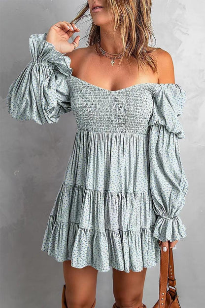 Flirty Puff Sleeve A-Line Dress | Spring & Summer Strapless Dress - Country in My Heart