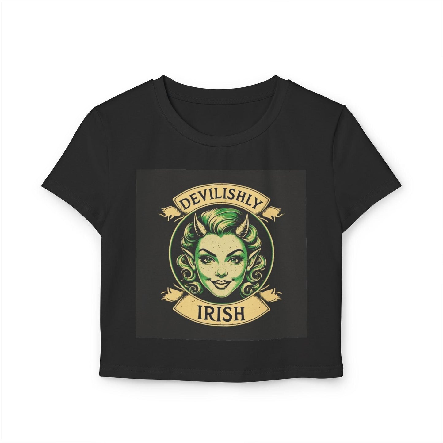 St Patricks Day Baby Tee Devilishly Irish - Country in My Heart