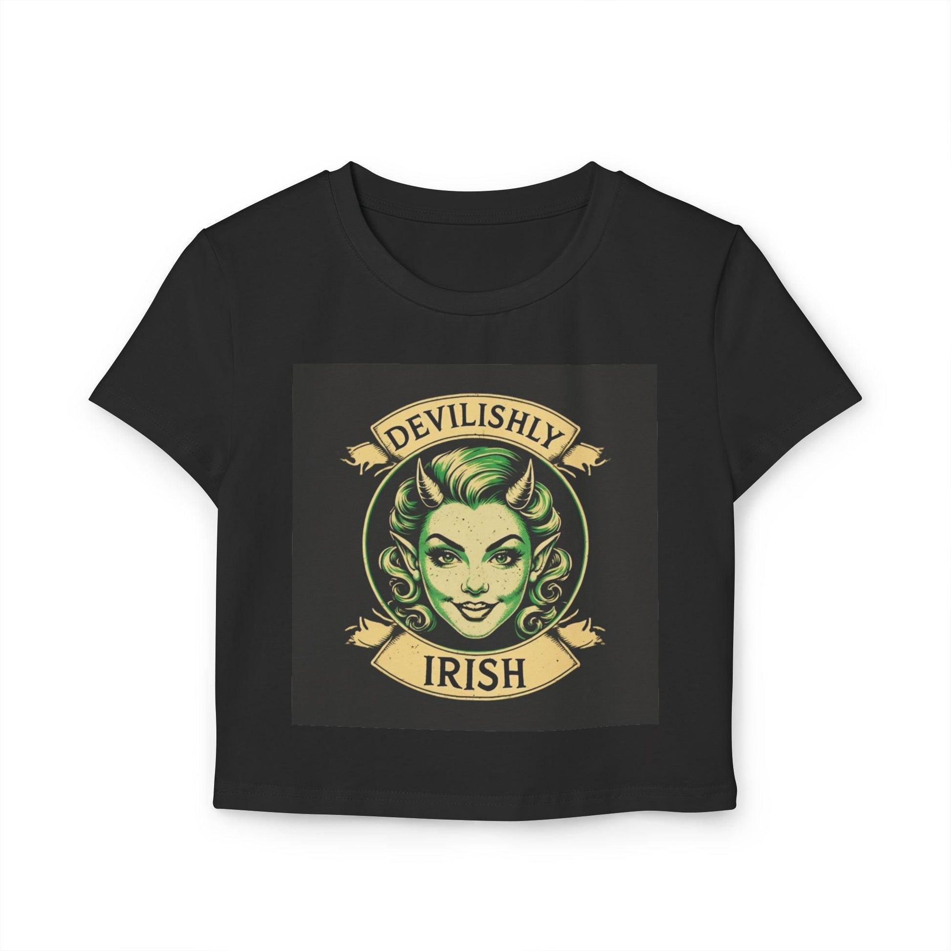 St Patricks Day Baby Tee Devilishly Irish - Country in My Heart