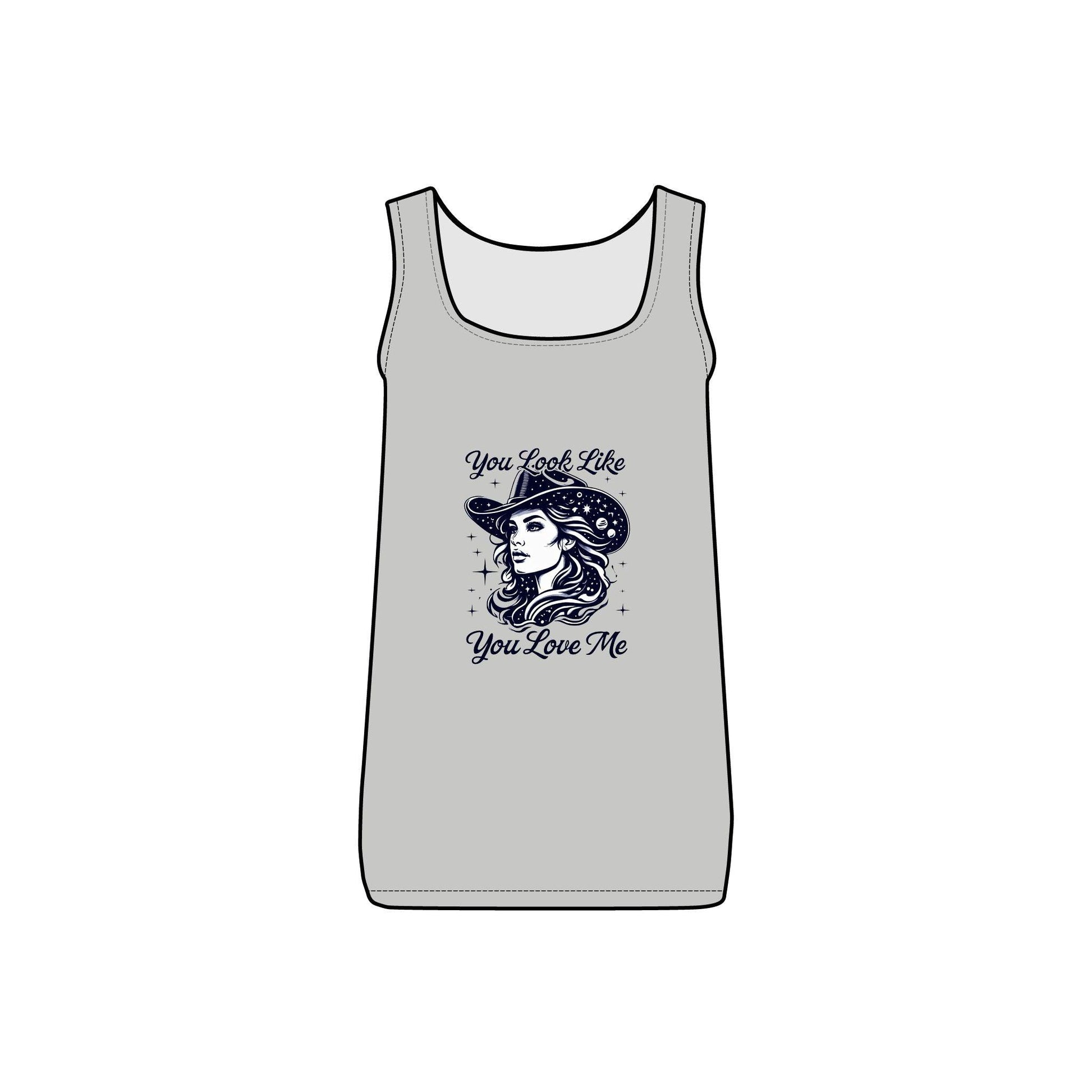 Cosmic Cowgirl Micro Ribbed Tank Top - You Look Like You Love Me - Country in My Heart