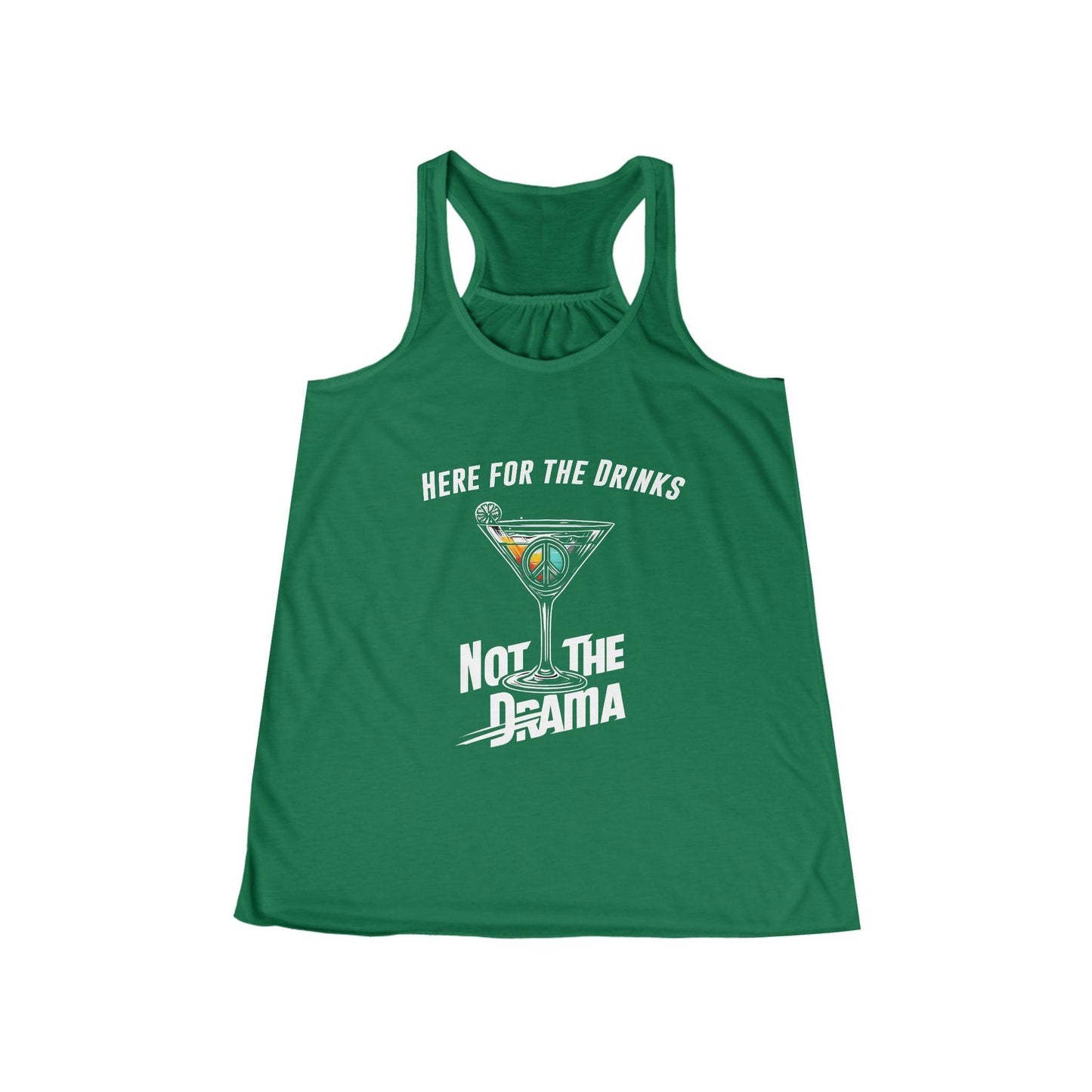 No Drama Womens Flowy Racer Back Tank Top - Country in My Heart