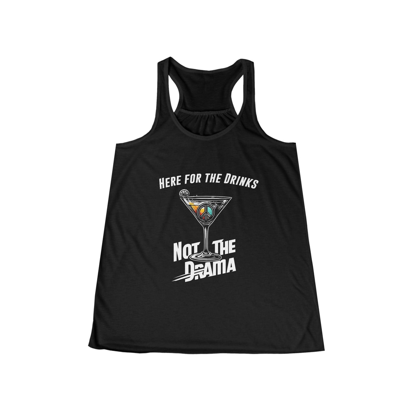 No Drama Womens Flowy Racer Back Tank Top - Country in My Heart