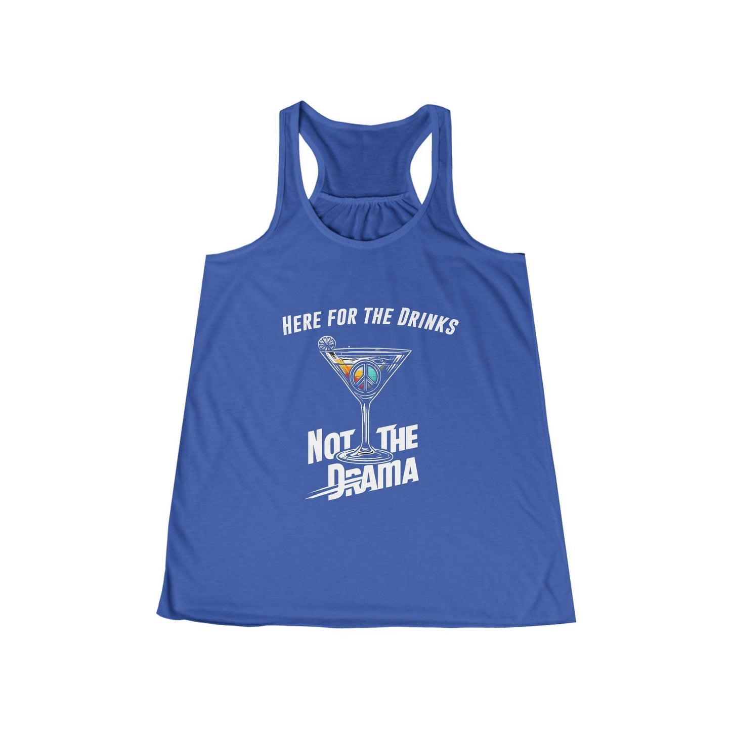 No Drama Womens Flowy Racer Back Tank Top - Country in My Heart