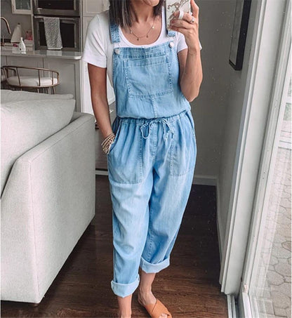 Cowgirl Drawstring Denim Overalls | Comfortable & Stylish for Every Cowgirl - Country in My Heart