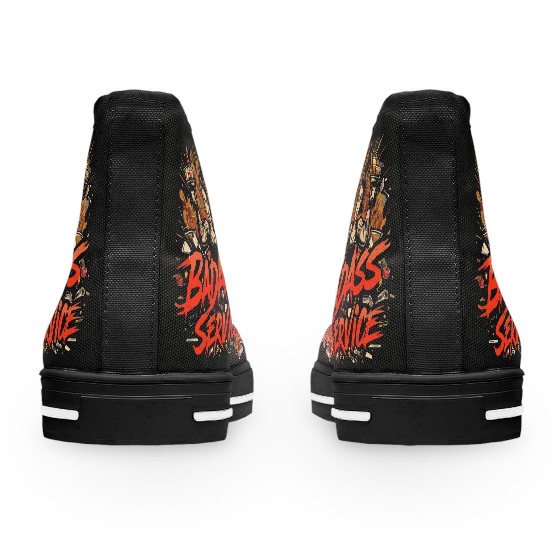 Bad Ass Service Womens Black High Top Sneakers - Country in My Heart