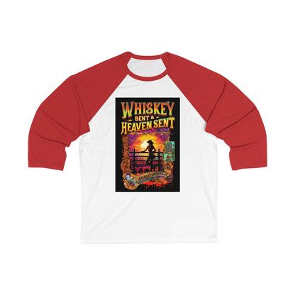 Whiskey Bent and Heaven Sent 3\4 Sleeve Baseball Tee