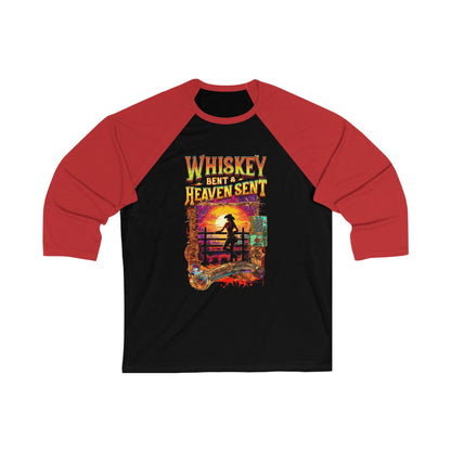 Whiskey Bent and Heaven Sent 3\4 Sleeve Baseball Tee