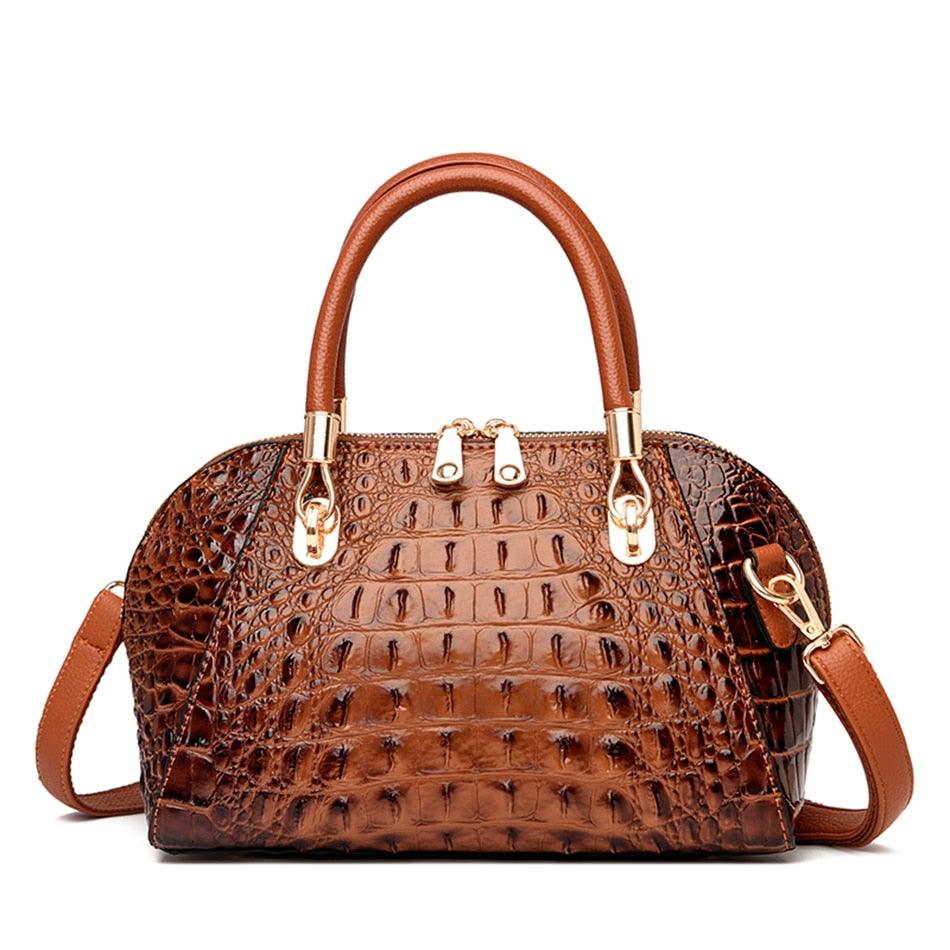 Crocodile Pattern Messenger Shoulder Bag - Country in My Heart