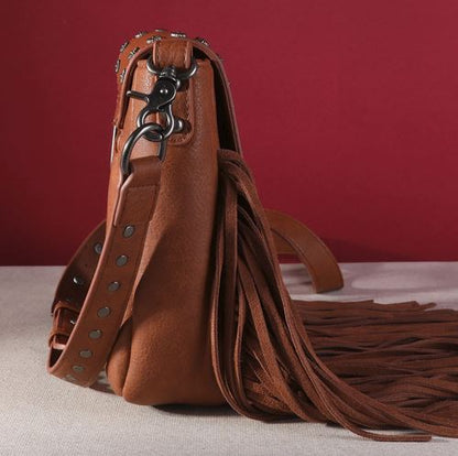 Montana West Fringe Mariposa Concho Collection Crossbody