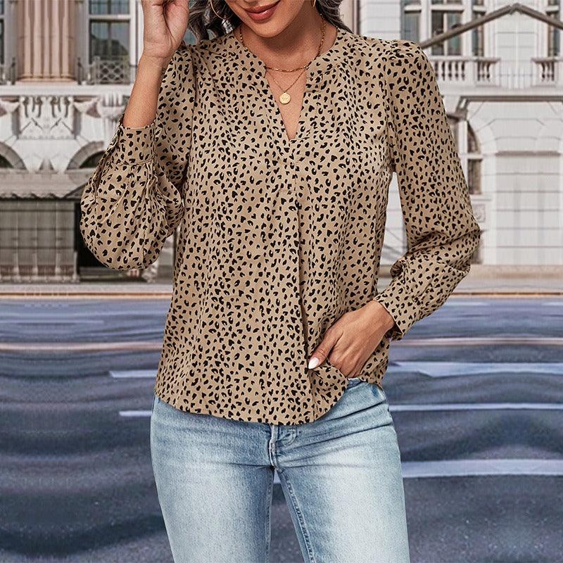 Wild West Leopard Print Top – Trendy Long Sleeved Cowgirl Top for Stylish Women - Country in My Heart