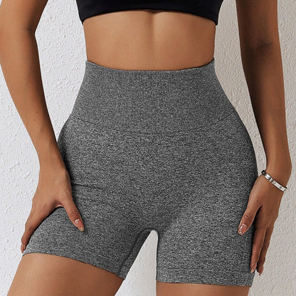 Country Girl High-Waisted Fitness Shorts | Butt Lifting & Ribbed Activewear for Yoga & Running - Country in My Heart