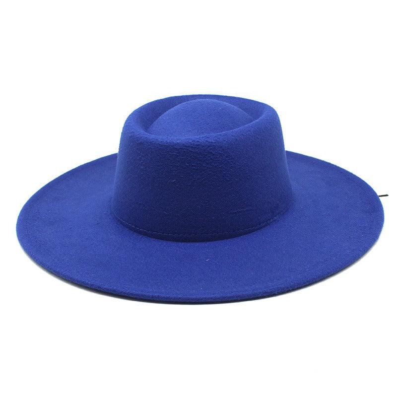 Ella Wide Brim Wool Jazz Hat – Stylish Felt Hat in 16 Colors - Country in My Heart