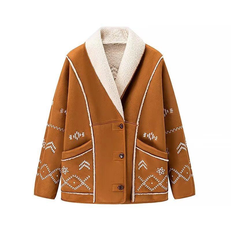 Tribal Rancher Lambs Hair Jacket - Warm, Cozy, & Stylish Cowgirl Outerwear - Country in My Heart