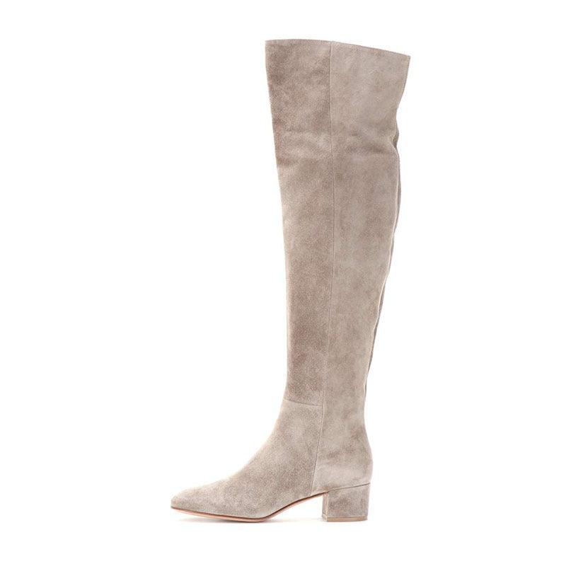 Desert Rose Suede Over the Knee Boots for Cowgirl Fashion - Comfortable & Stylish - Country in My Heart