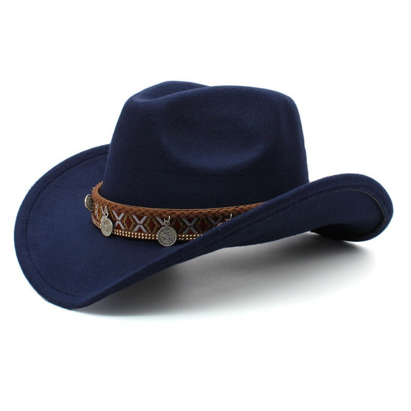 Western Charm Woolen Cowgirl Hat