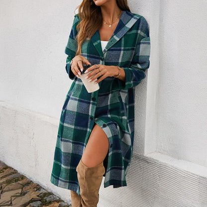 Contrasting Color Hooded Jacket – Stylish Cowgirl Outerwear with Checkered Pattern - Country in My Heart