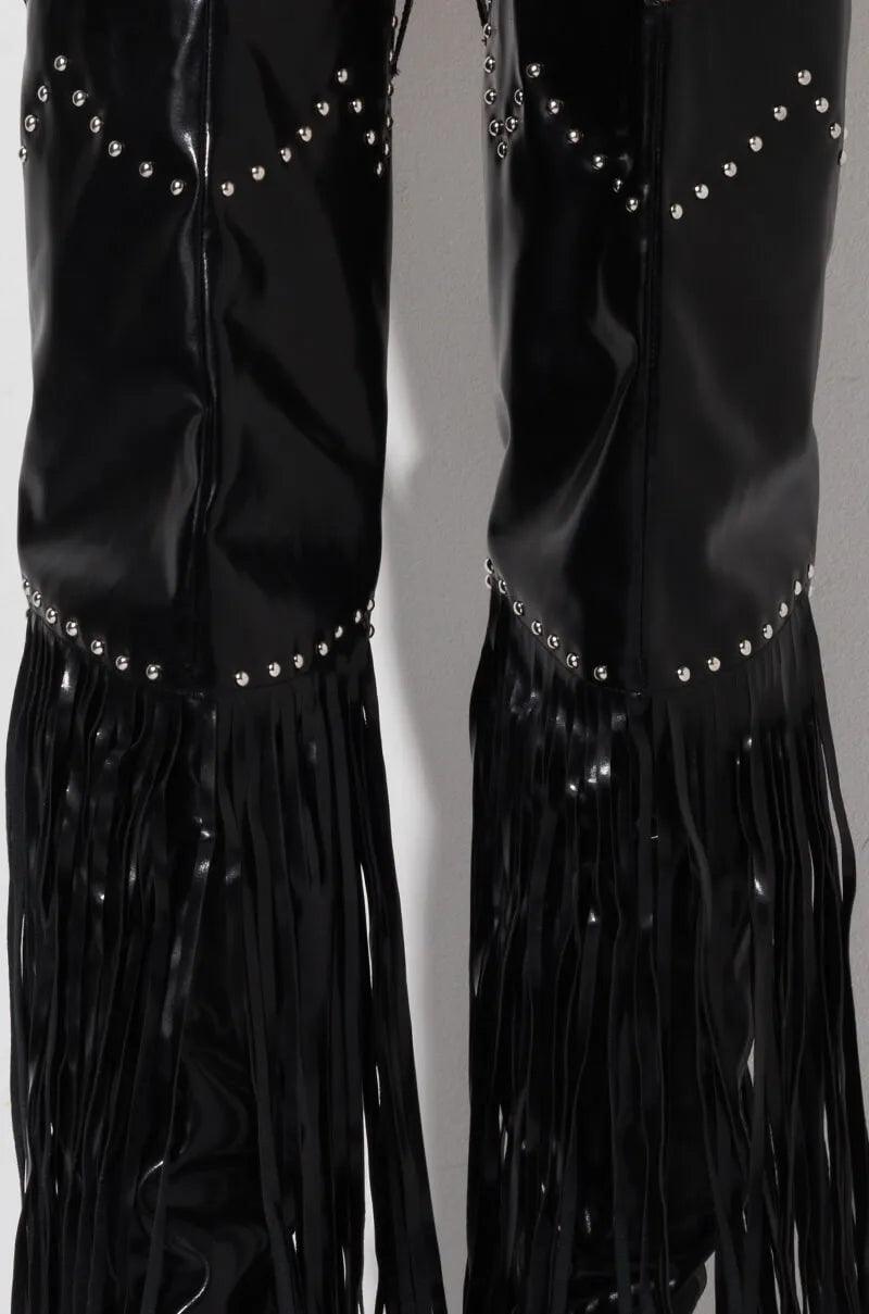 Vintage Fringe Over-the-Knee Boots - Country in My Heart