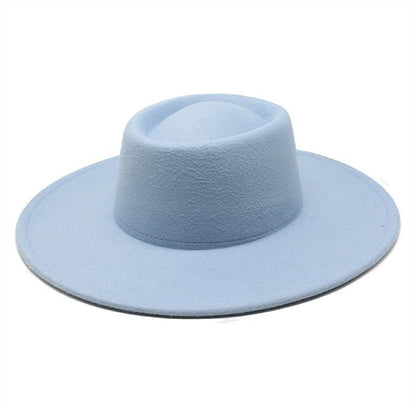 Ella Wide Brim Wool Jazz Hat – Stylish Felt Hat in 16 Colors - Country in My Heart