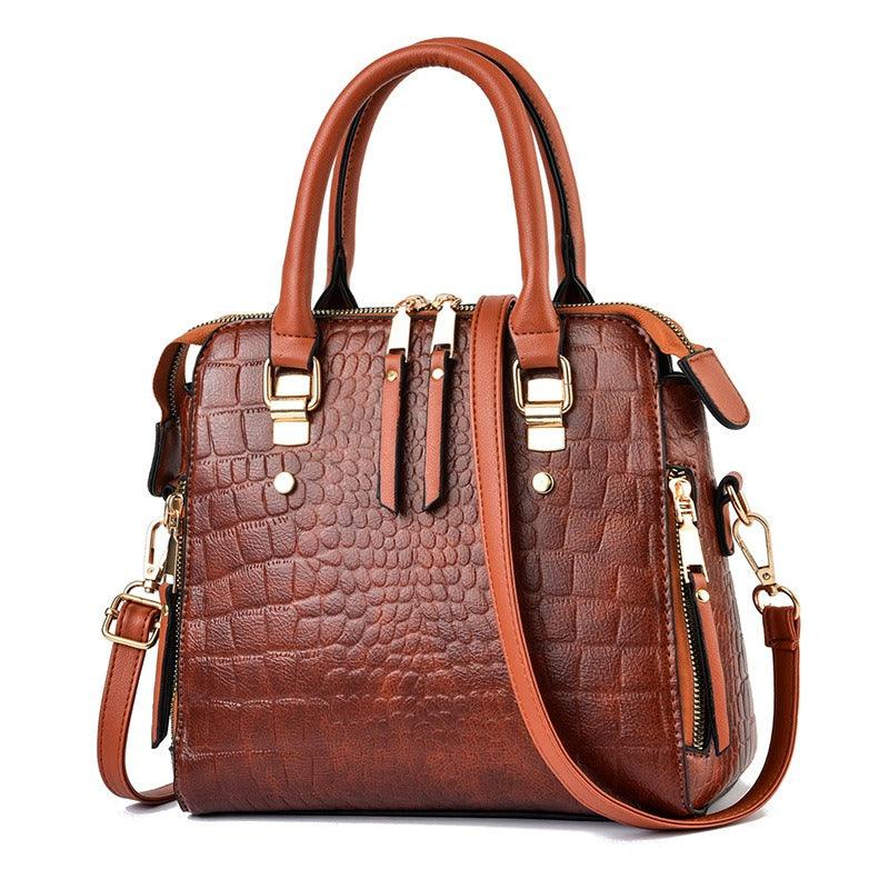 Luxe Alligator Leather Shoulder Bag - Stylish Premium Leather Bag for Women - Country in My Heart