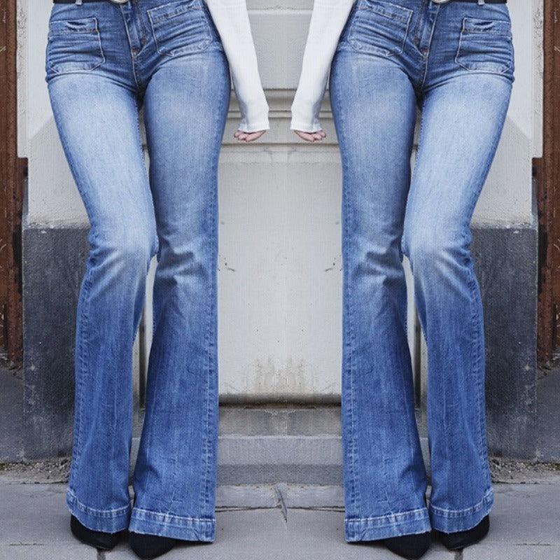 Cowgirl Chic Wide Flare Jeans - Stylish Denim Flare Pants for Trendy Women - Country in My Heart