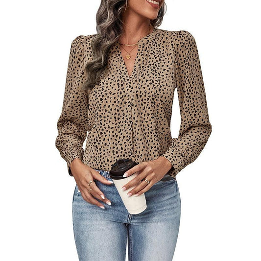 Wild West Leopard Print Top – Trendy Long Sleeved Cowgirl Top for Stylish Women - Country in My Heart