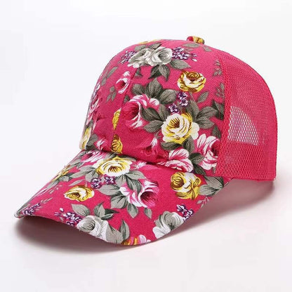 Floral Print Adjustable Baseball Cap