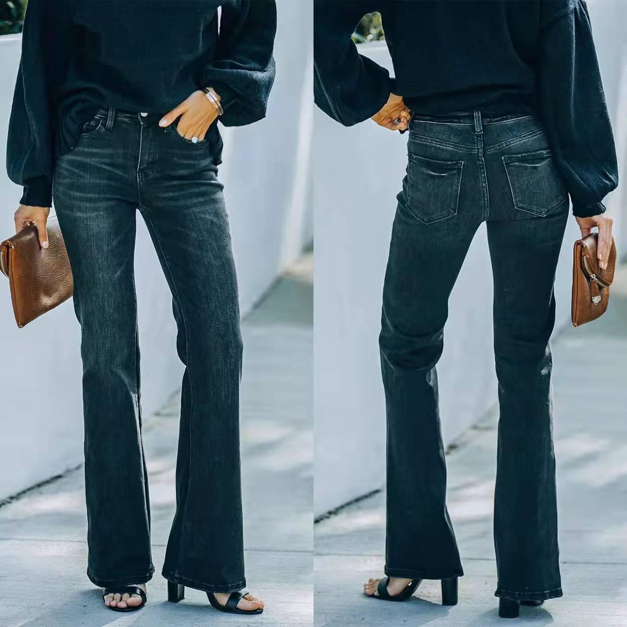 High Waist Black Flare Jeans - Country in My Heart