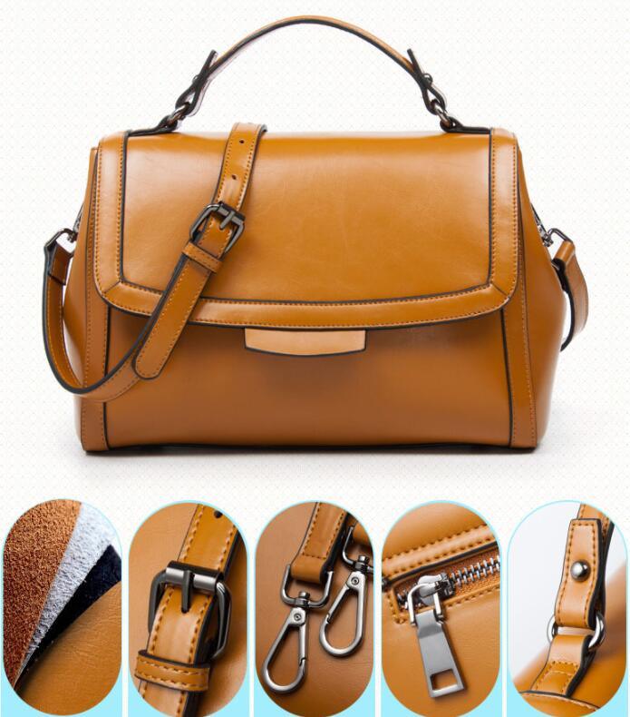 Luxury Genuine Leather Fashion Handbag for Cowgirls - Premium Black & Retro Brown - Country in My Heart