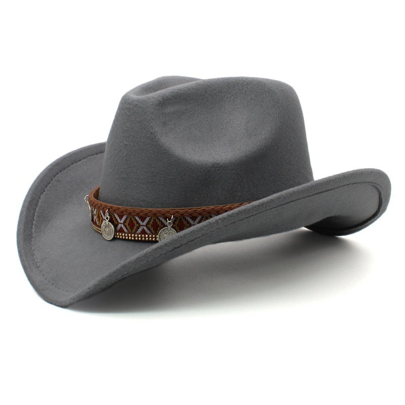 Western Charm Woolen Cowgirl Hat