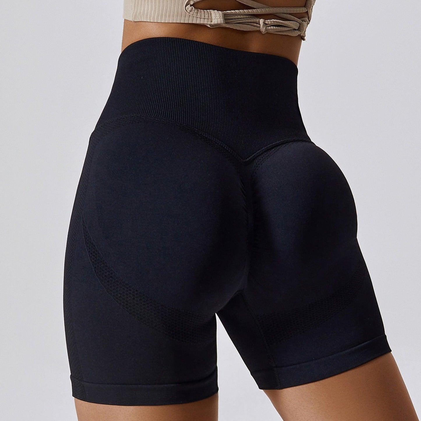 Country Girl High-Waisted Fitness Shorts | Butt Lifting & Ribbed Activewear for Yoga & Running - Country in My Heart