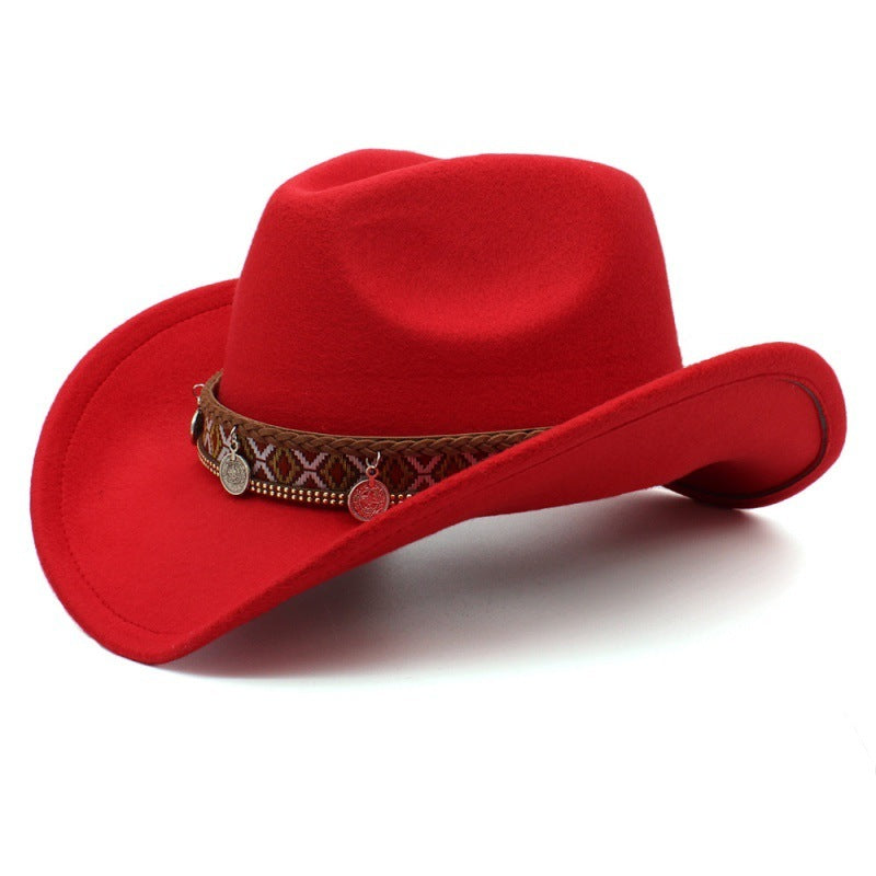 Western Charm Woolen Cowgirl Hat