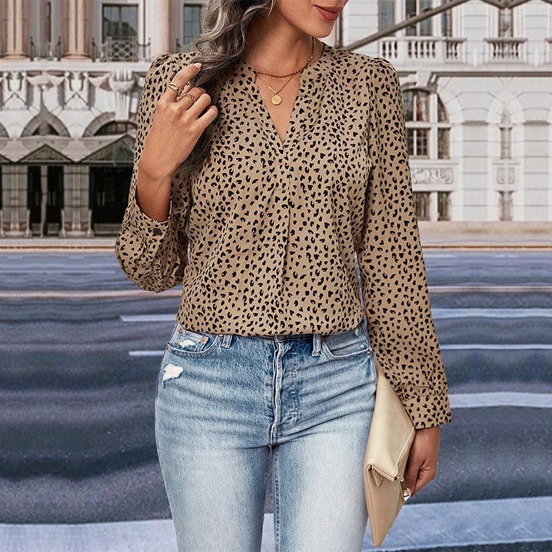 Wild West Leopard Print Top – Trendy Long Sleeved Cowgirl Top for Stylish Women - Country in My Heart