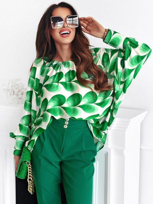 Blarney Green Celtic Top - Stylish Long Sleeve Blouse for St. Patrick's Day - Country in My Heart