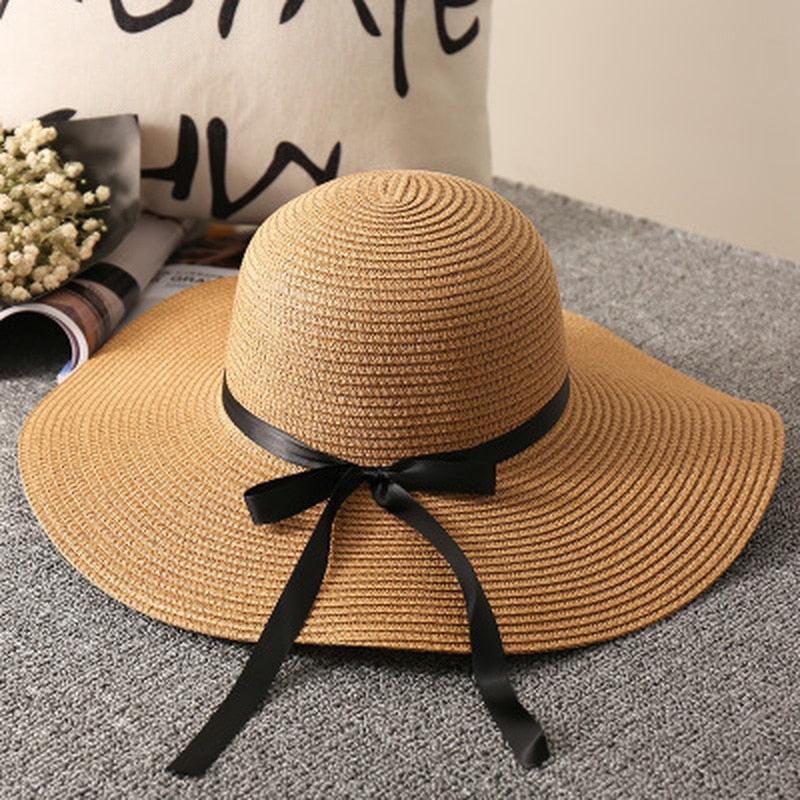 La Dolce Vita Straw Hat - Stylish Italian Summer Sun Hat with Ribbon Tie - Country in My Heart