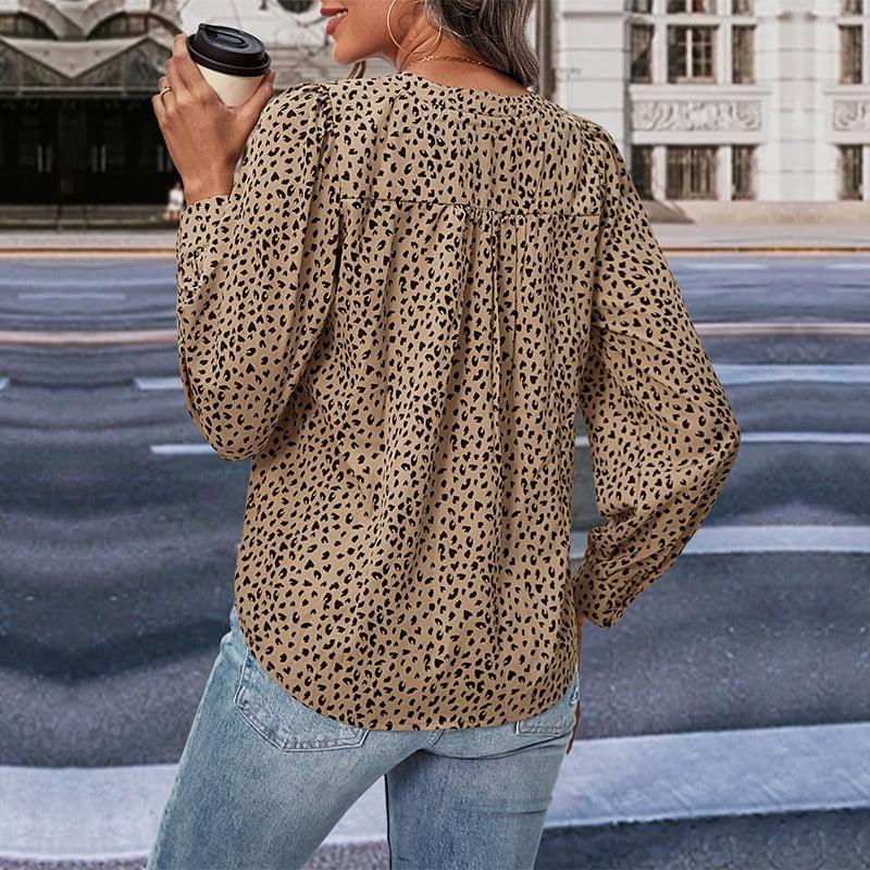 Wild West Leopard Print Top – Trendy Long Sleeved Cowgirl Top for Stylish Women - Country in My Heart